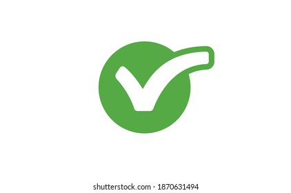 Icono de marca de verificación marque verde. Símbolo de marca de verificación de aprobación.