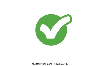Icono de marca de verificación marque verde. Símbolo de marca de verificación de aprobación.