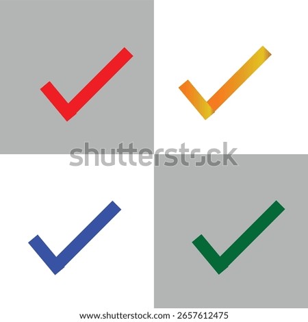 Checkmark or Tick mark  icon design for your website.