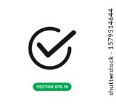 checkmark vector icon design concept