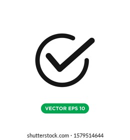 checkmark vector icon design concept