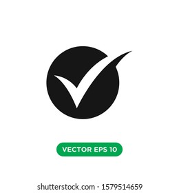 checkmark vector icon design concept