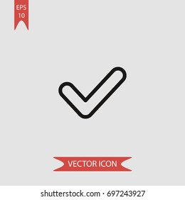 Checkmark vector icon, illustration symbol