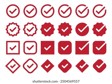 checkmark vector, checkmark icon set, approved symbol, checked checkbox mark, checkmark set, editable line.