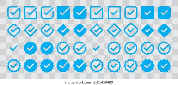 checkmark vector, checkmark icon set, approved symbol, checked checkbox mark, checkmark set, editable line.