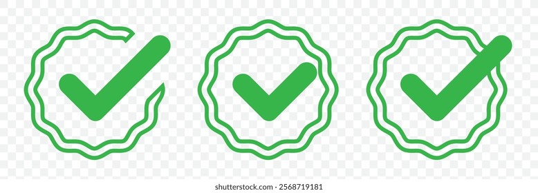 checkmark vector, checkmark icon set, approved symbol, checked checkbox mark, checkmark set, editable line.