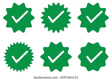 checkmark vector, checkmark icon set, approved symbol, checked checkbox mark, checkmark set, editable line.
 design eps 10