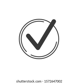 Checkmark Vector Icon. Stock vector illustration isolated on white background.
