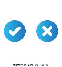 Checkmark web icon with gradient