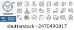 Checkmark web line icons set. Containing check, accept, agree, selected, confirm, approve, correct, complete, checklist.