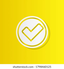 checkmark white icon with shadow