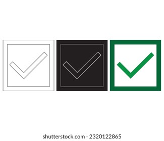 Checkmark yes checklist check agree icon collection icon