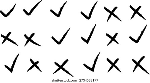 Checkmarks and crosses pattern”—great for stock uploads, backgrounds