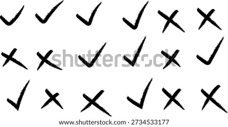 Checkmarks and crosses pattern”—great for stock uploads, backgrounds