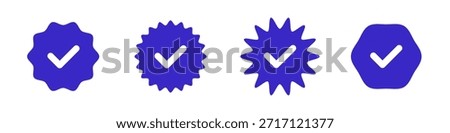 Checkmarks icon bages vector collection isolated on white background. Eps 10