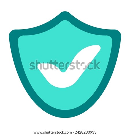 Checkmarks on shields. Tick, protection, antivirus, private data, personal information, confidential, defend, blue, hacking, protect against unauthorized access. Vector illustration