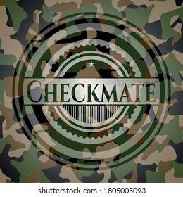 Checkmate camo emblem. Vector Illustration. Detailed. 