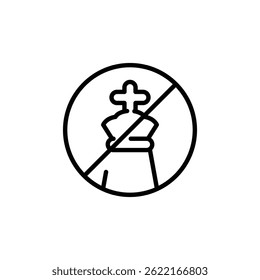 Checkmate king down outline icon vector design good for web or mobile app