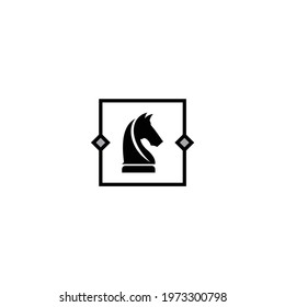 checkmate logo creative minimalist vector horse head design