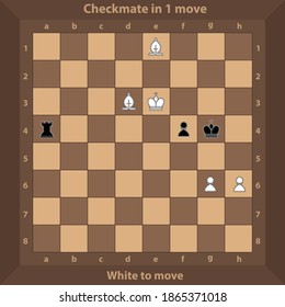 Checkmate in one move. Chess. A game. Riddle