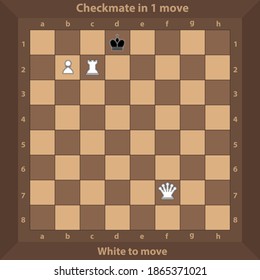 Checkmate in one move. Chess. A game. Riddle