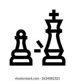 Checkmate outline icon on whitebackground