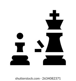Checkmate Silhouette icon on whitebackground