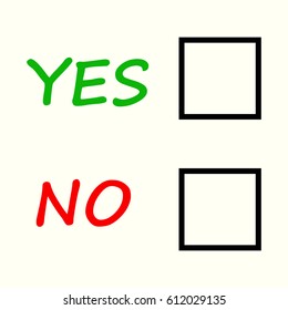 check/no check mark button