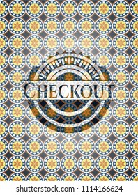 Checkout arabic style badge. Arabesque decoration.