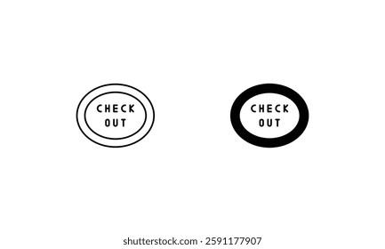Checkout button icons set vector stock illustration