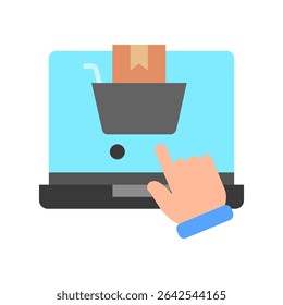 Checkout flat color, mini illustration icon. use for modern concept, print, UI, UX kit, web and app development. Vector related to product offering, marketing, business.