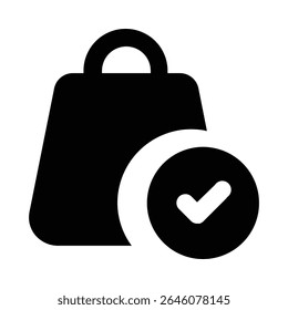 ícone de glifo de checkout vetor editável