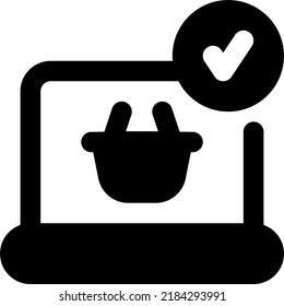 Checkout Glyph icon vector design and illustration template icon vector design and illustration template