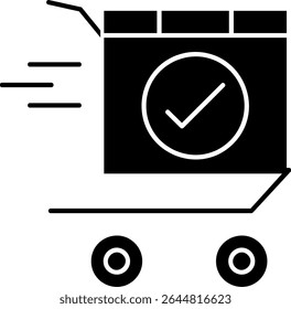 Checkout Glyph Vector Icon Design