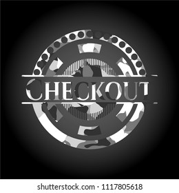 Checkout grey camouflage emblem
