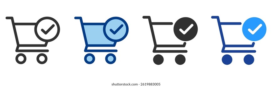 Checkout Icon Multiple Style Vector Collection