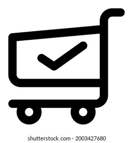 Checkout icon from the online shop icon set section, suitable for online products buying and selling business