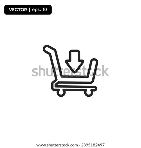 checkout icon, icon for putting items in the basket, icon for buying goods, with a white background. vector eps 10