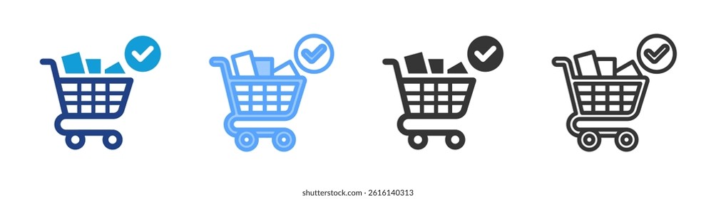 Checkout icon set multiple style collection
