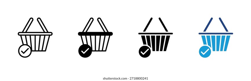 Checkout icon set multiple style collection