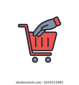 checkout icon. vector.Editable stroke.linear style sign for use web design,logo.Symbol illustration.