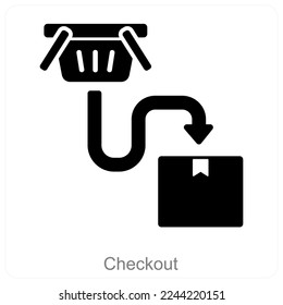Checkout and invoice icon concept