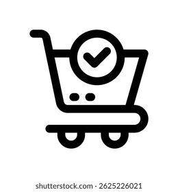 checkout line icon. Clean and minimalist vector icon for websites, mobile apps, presentations, and logos. Fully scalable and customizable for any project.