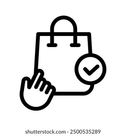 checkout line icon illustration vector graphic. Simple element illustration vector graphic, suitable for app, websites, and presentations isolated on white background