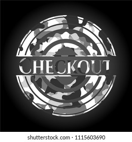  Checkout on grey camo texture