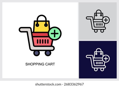 ícone Página de saída Ilustração de vetor de vários estilos