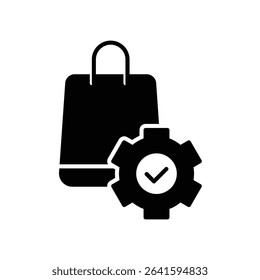 Checkout process icon for online shopping