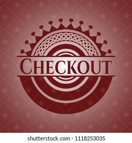 Checkout realistic red emblem
