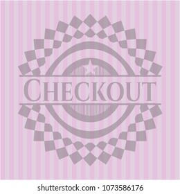 Checkout retro pink emblem