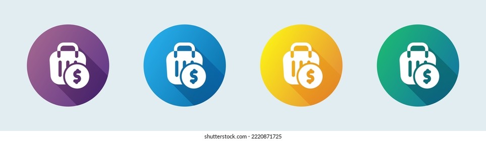 Checkout solid icon in flat design style. Purchase signs vector illustration.